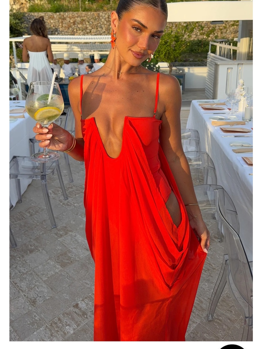 Sol Di Rio Dress White Fox Flame